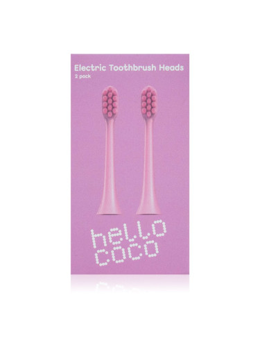 Hello Coco Electric Toothbrush Heads Pink резервни глави за четка за зъби 2 бр.