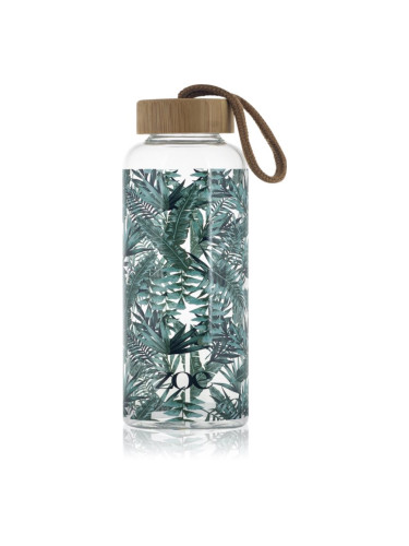 ZOE Bamboo Glass Bottle стъклена бутилка за вода боя Tropic green 550 мл.