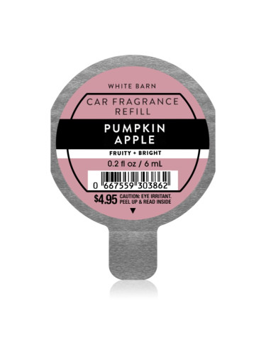 Bath & Body Works Pumpkin Apple aроматизатор за автомобил пълнител 6 мл.