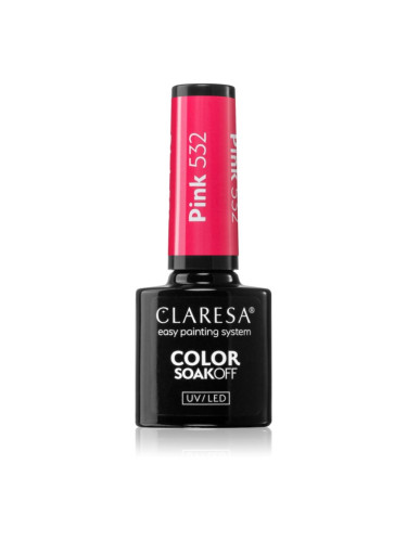 Claresa SoakOff UV/LED Color Sunny Garden гел лак за нокти цвят Pink 532 5 гр.