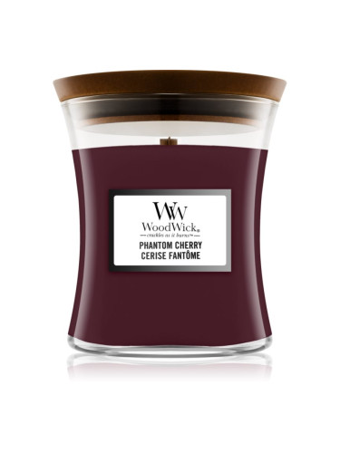 Woodwick Phantom Cherry ароматна свещ с дървен фитил 275 гр.