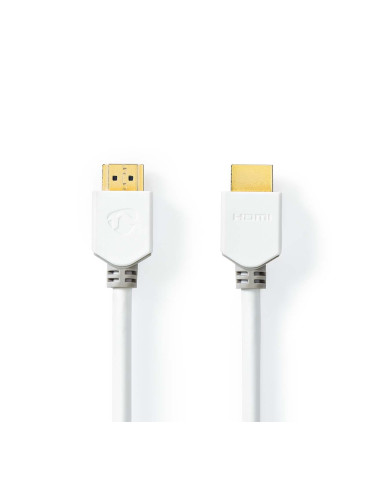 HDMI кабел, HDMI-HDMI, 1.5m, бял, 4K 60Hz, NEDIS