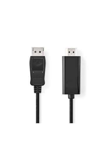 DisplayPort кабел, DisplayPort-HDMI, 3m, черен, 4K 30Hz, NEDIS