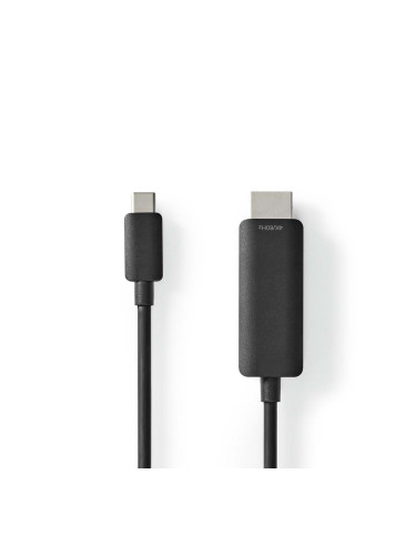 USB Type-C кабел, Type-C-HDMI, 1m, черен, 4K 60Hz, NEDIS