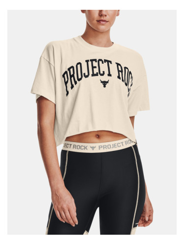 Under Armour UA Project Rock SS Crop T-shirt Bezhov