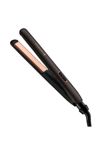 Преса за коса Remington S5700 Copper Radiance, Керамични плочи Advanced Ceramic, Дигитален дисплей, Черен/Меден