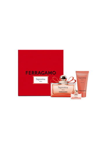 Ferragamo Signorina Unica Подаръчен комплект EDP 100 ml + лосион за тяло 50 ml + EDP 5 ml