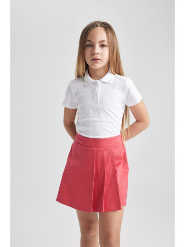 DEFACTO Girl's Gabardine Red Skirt