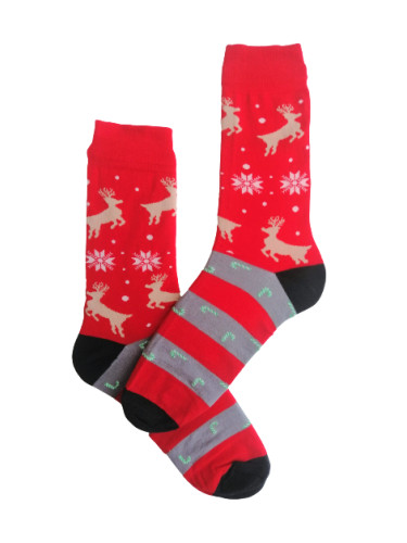Коледни чорапи с елени 40-45