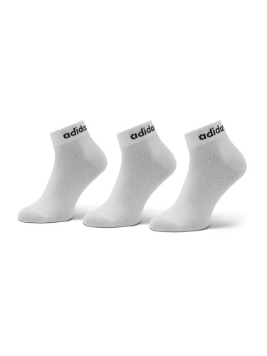 Чорапи къси унисекс adidas Think Linear Ankle Socks 3 Pairs HT3451 Бял