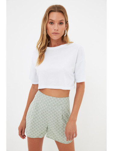 Trendyol Mint Printed Shorts & Bermuda
