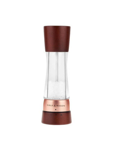 Мелничка за сол COLE & MASON DERWENT CHESTNUT ROSE GOLD с механизъм за прецизност - 19 см