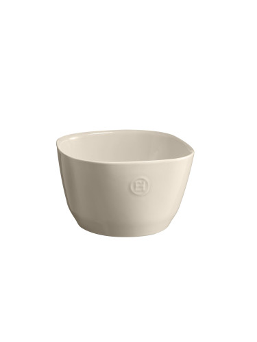 Квадратна керамична купа за салата EMILE HENRY Salad Bowl S - 19 х 19 см - екрю