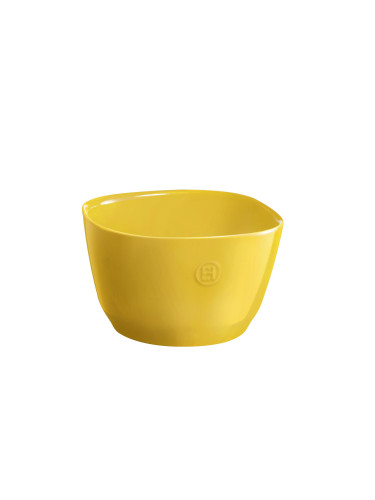 Квадратна керамична купа за салата EMILE HENRY Salad Bowl S - 19 х 19 см - жълта