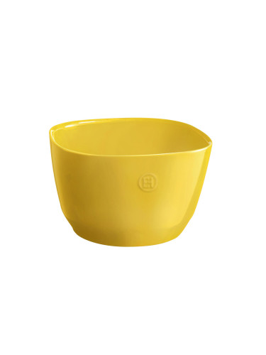 Квадратна керамична купа за салата EMILE HENRY Salad Bowl M - 22 х 22 см - жълта