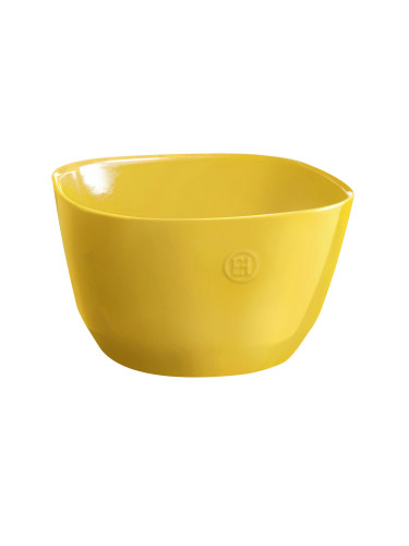 Квадратна керамична купа за салата EMILE HENRY Salad Bowl L - 26 х 26 см - жълта