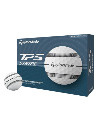 TaylorMade TP5 White Stripe Нова топка за голф