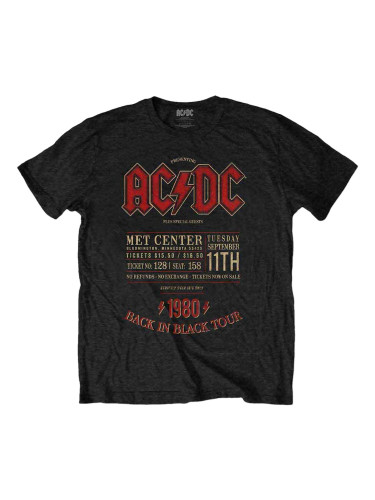 AC/DC Риза Minnesota '80 Unisex Black 2XL