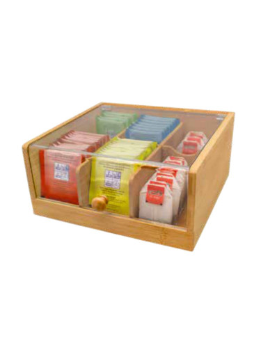 Бамбукова кутия за съхранение на чай Nerthus голяма