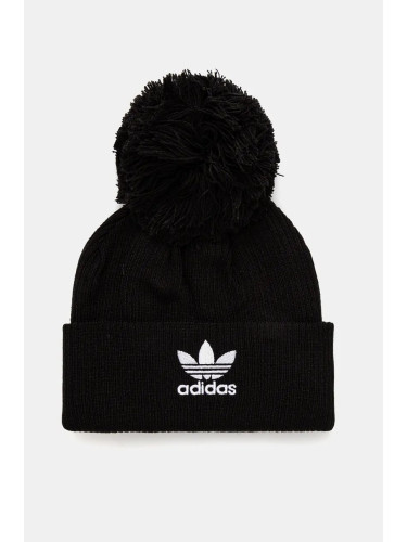 Шапка adidas Originals в черно с фина плетка IY5516