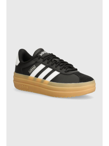 Кожени маратонки adidas Vl Court Bold в черно IH3081