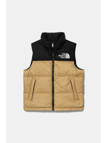 Детски пухен елек The North Face TEEN 1996 RETRO NUPTSE VEST в зелено NF0A8A4BLK51