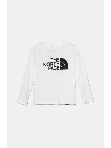 Детска блуза с дълги ръкави The North Face EASL/S TEE в бяло NF0A89J2FN41