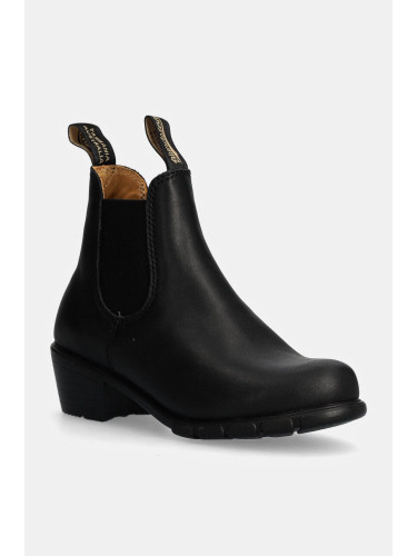 Кожени боти челси Blundstone 1671 BLACK в черно с дебел ток