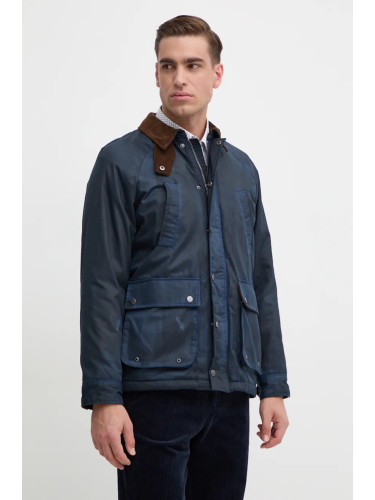 Памучно яке Pepe Jeans TOGAN в тъмносиньо преходен модел с уголемена кройка PM403023
