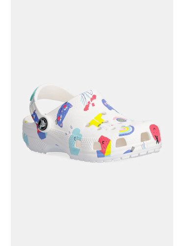 Детски чехли Crocs CLASSIC DOODLE PRINT CLOG в бяло 210356