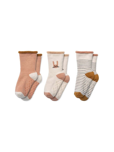 Детски чорапи Liewood Eloy Baby Socks 3-Pack (3 чифта) в розово LW18503