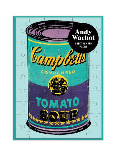 Комплект diy пъзел карти Galison Andy Warhol Soup Can Greeting Card