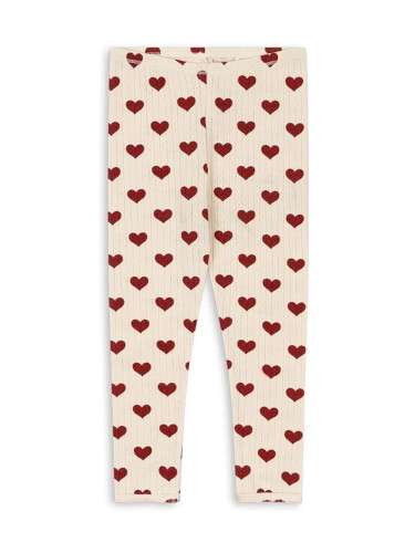 Детски памучен клин Konges Sløjd MINNIE PANTS GOTS в бежово с изчистен дизайн KS101612