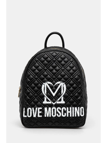 Раница Love Moschino в черно малък размер с изчистен дизайн JC4377PP0L