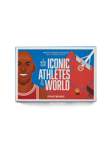 Игра на карти Printworks Memory Iconic Athletes