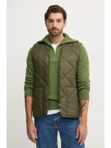 Елек с две лица Barbour Large Box Quilted Liner мъжки в зелено преходен модел MLI0057