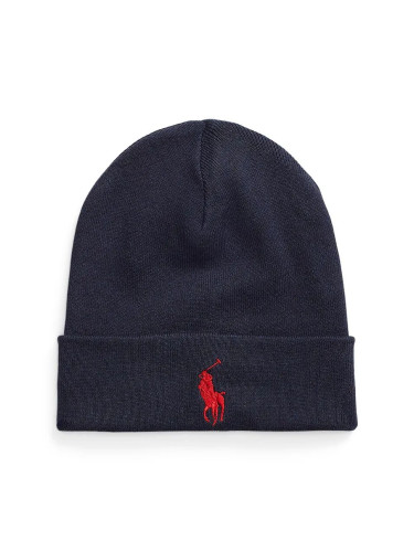 Памучна шапка Polo Ralph Lauren в тъмносиньо от памук 710886138