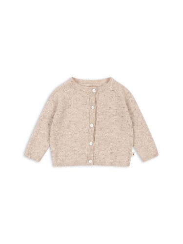 Детска вълнена жилетка Konges Sløjd MINO KNIT CARDIGAN в бежово KS101614