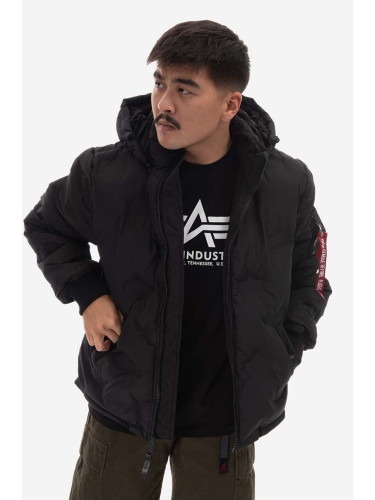 Яке Alpha Industries Logo Puffer в черно със зимна изолация