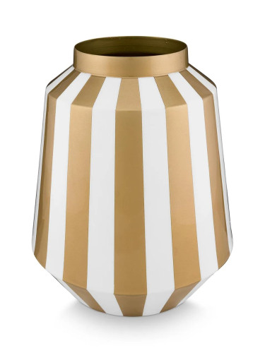 Декоративна ваза Pip Studio Stripes White-Gold