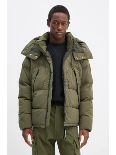 Яке G-Star в зелено зимен модел с уголемена кройка D25345-D518
