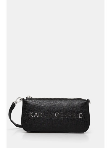 Кожена чанта Karl Lagerfeld в черно 246W3291