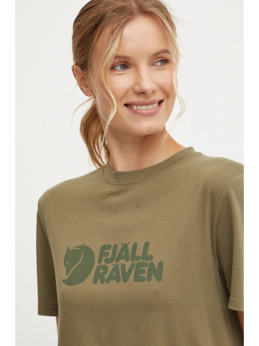 Тениска Fjallraven Fjällräven Logo Tee W в зелено F87146.620