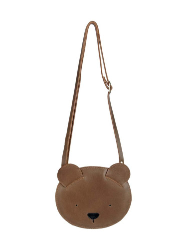 Детска кожена чанта Donsje Britta Classic Purse Bear в кафяво 5001001