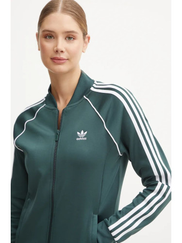 Суичър adidas Originals в зелено с десен IY2168