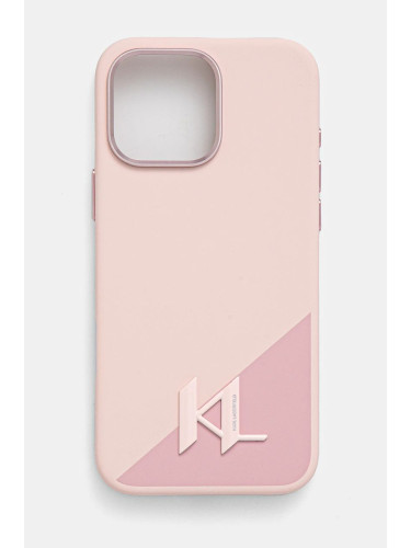 Кейс за телефон Karl Lagerfeld iPhone 16 Pro Max 6.9 в розово KLHMP16XSCMKMPCP