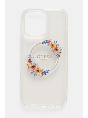 Кейс за телефон Guess iPhone 16 Pro Max 6.9 в прозрачен цвят GUHMP16XHFWFCT