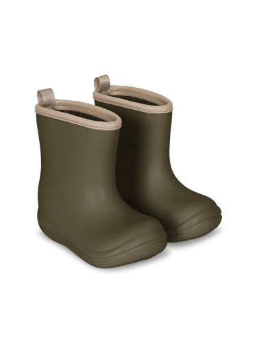 Детски гумени ботуши Konges Sløjd LUC LIGHTWEIGHT RAIN BOOT в зелено KS100359