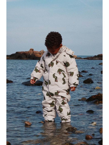 Детски зимен гащеризон Konges Sløjd NOHR SNOWSUIT PRINT в бежово KS101277