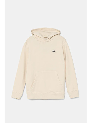 Детски суичър Quiksilver BASIC HOODIE в бежово с качулка с изчистен дизайн EQBFT03889